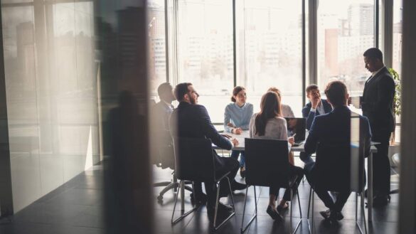 People working in an office