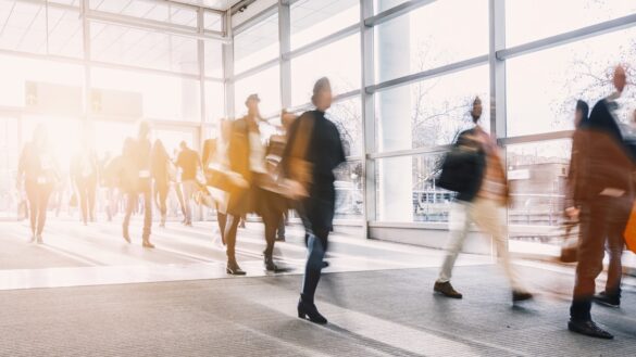 Commuters in office