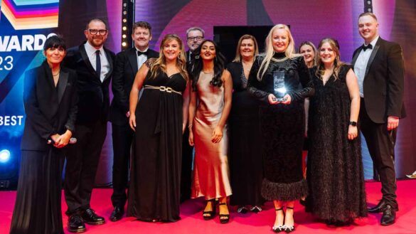 Bank of Ireland receive the 2023 Health & Wellbeing Award for Larger Employers. Photo: Leo Johnson