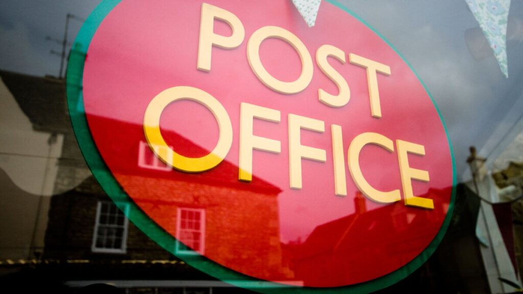 Post Office logo on shop