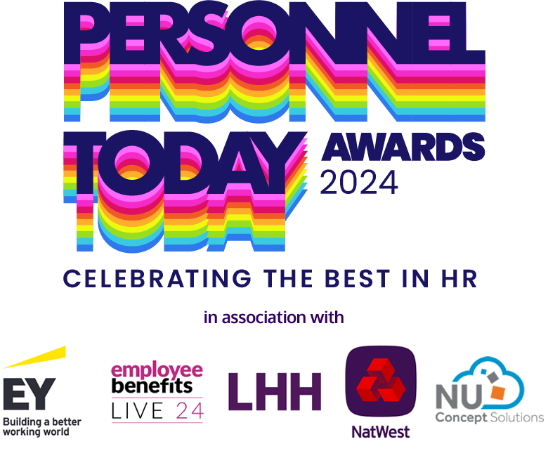 Personnel Today Awards 2024 sponsors: EY, Employee Benefits Live 2024, LHH, NatWest and NU Concept Solutions.