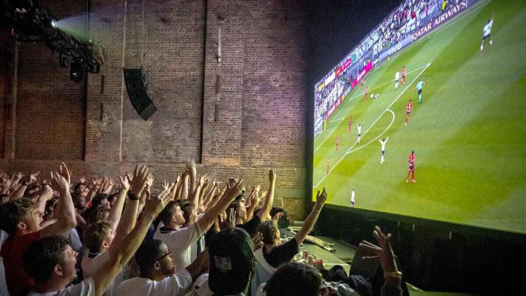 Euros football fans watching TV
