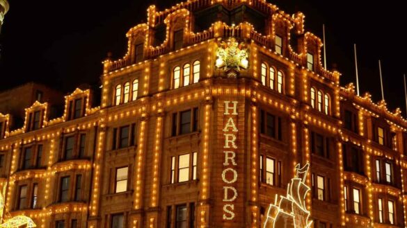 Harrods at night