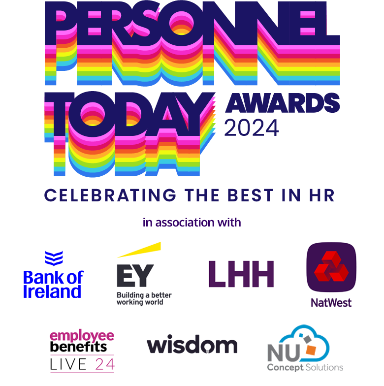 Personnel Today Awards sponsors: Bank of Ireland, EY, LHH, NatWest, NU Concept Solutions, Wisdom and Employee Benefits Live 2024.