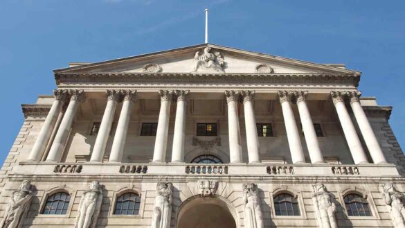 Inflation August 2024: Image shows a facade of the Bank of England.