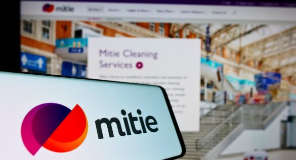 Pregnant Mitie manager: Mitie logo is displayed on a website.