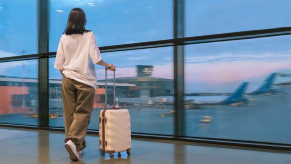 Young person at airport