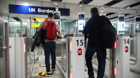 False information CV, Easton, Home Office, gross misconduct, EAT. Image shows the Border Force area at a UK airport.